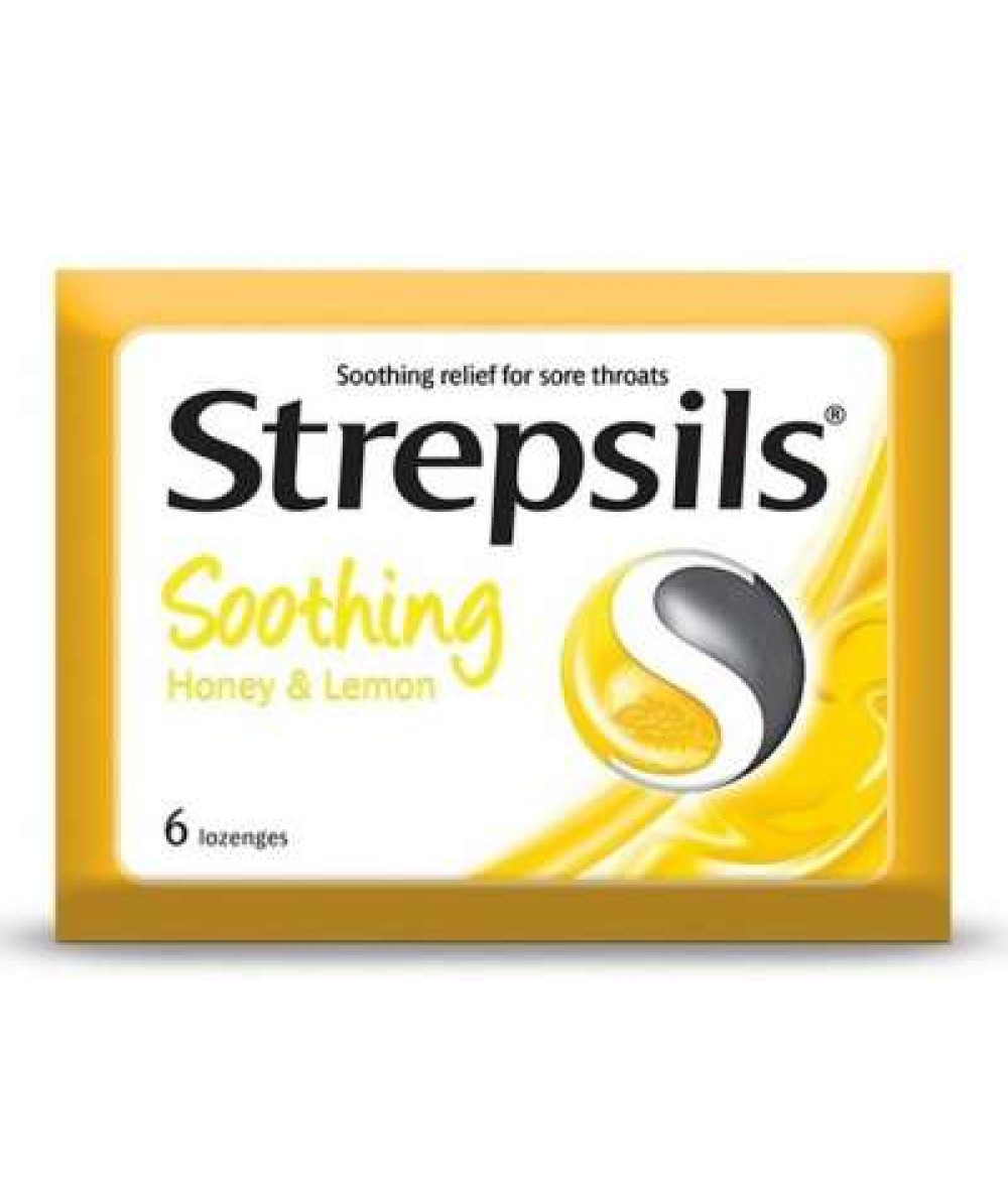 STREPSILS SOOTHING HONEY LEMON LOZENGES 6S