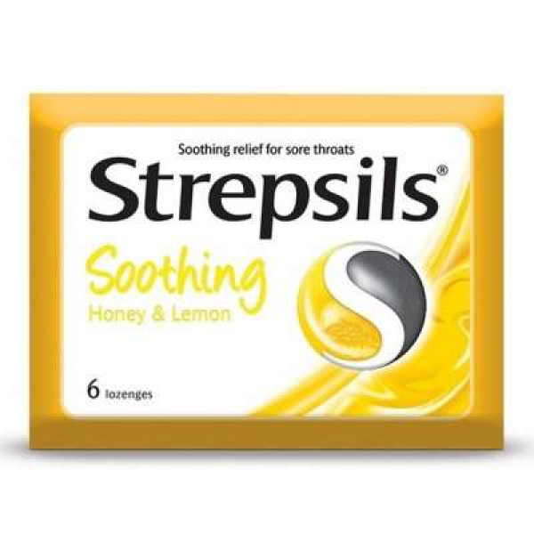 STREPSILS SOOTHING HONEY LEMON LOZENGES 6S