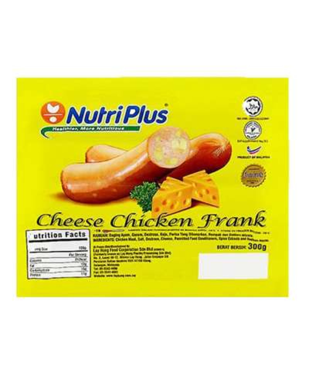 NutriPlus Cheese Chicken Frank (300g)