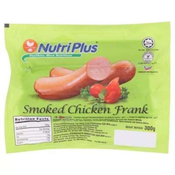 NUTRIPLUS SMOKED CHICKEN FRANK 300G