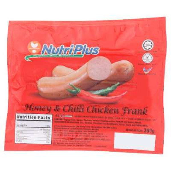 NUTRIPLUS HONEY& CHILLI CHICKEN FRANK 300g