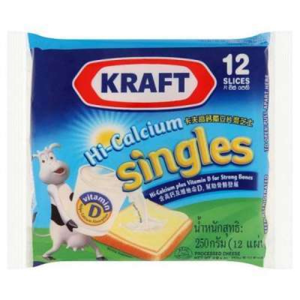 KRAFT SINGLES CHEESE 250G(12PCS)