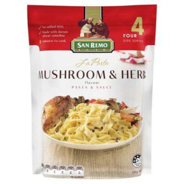 SAN REMO LA PASTA MUSHROOM&HERBS 120GM