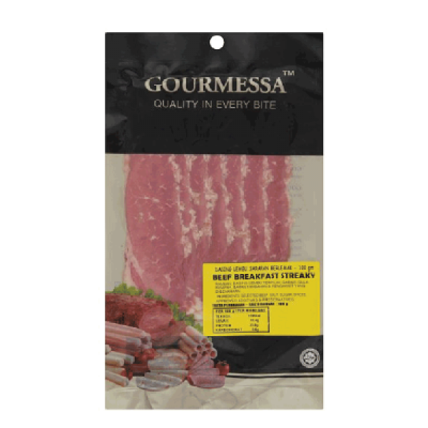 GOURMESSA BEEF BREAKFAST STREAKY 100G