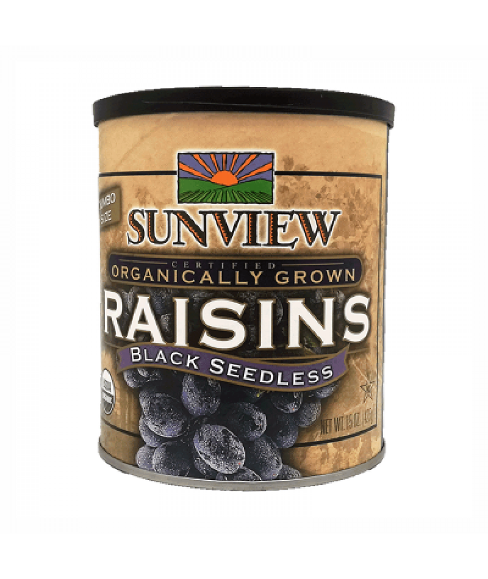 SUNVIEW ORGANIC BLACK RAISIN 425G+/-