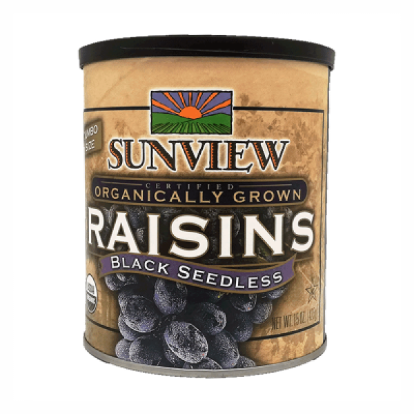 SUNVIEW ORGANIC BLACK RAISIN 425G+/-