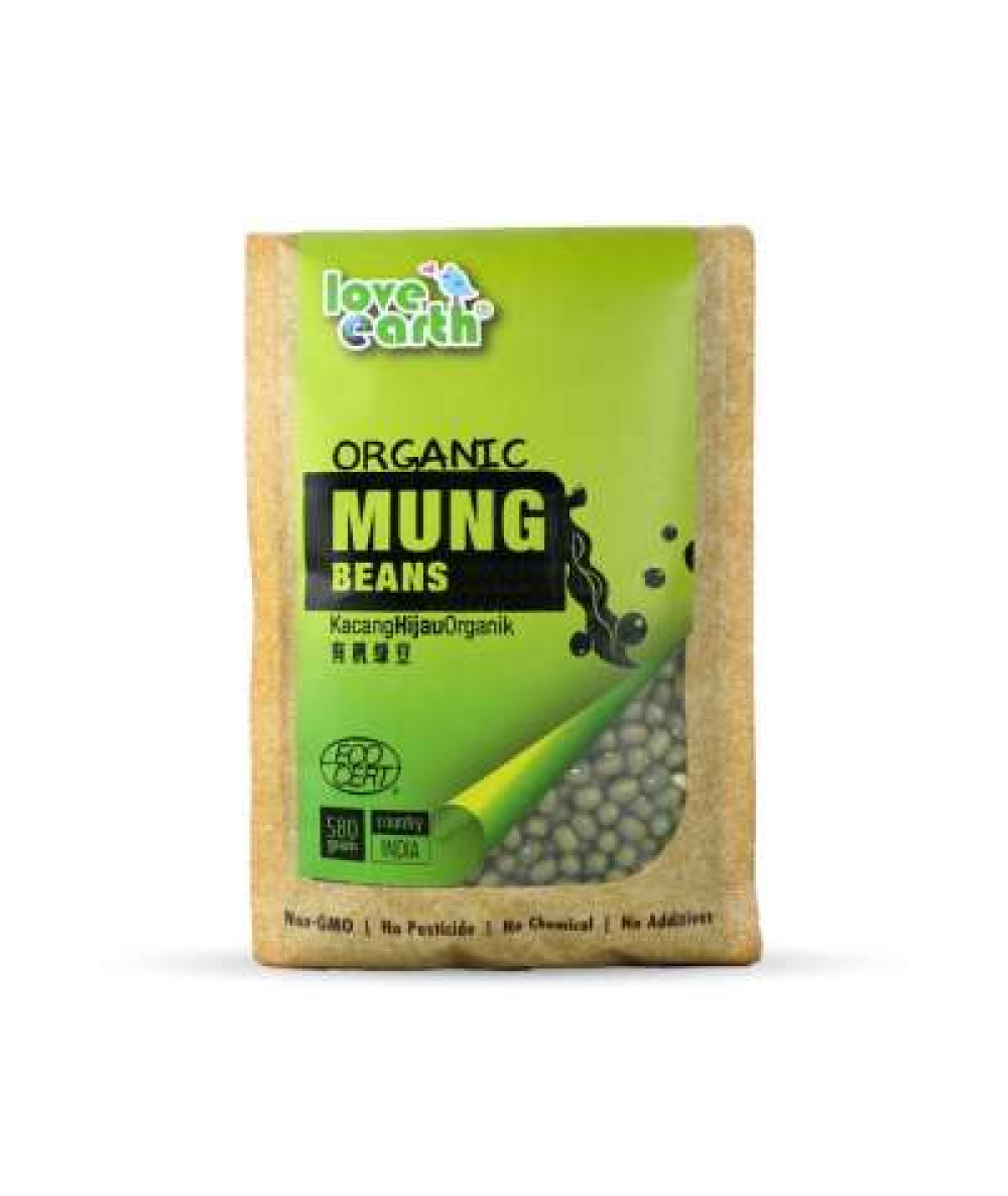 LE ORGANIC GREEN MUNG BEAN 580G 