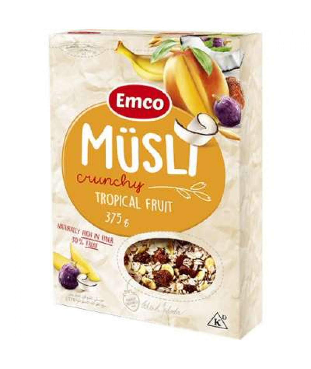 EMCO CRUNCHY MUESLI 40% FRUIT 375G