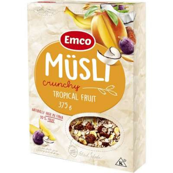 EMCO CRUNCHY MUESLI 40% FRUIT 375G