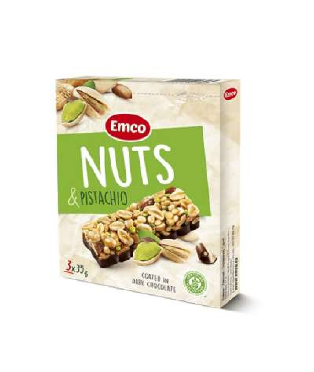 EMCO MUESLI BARS PISTACHIOS 105G