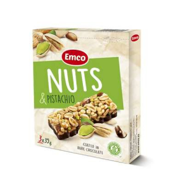 EMCO MUESLI BARS PISTACHIOS 105G