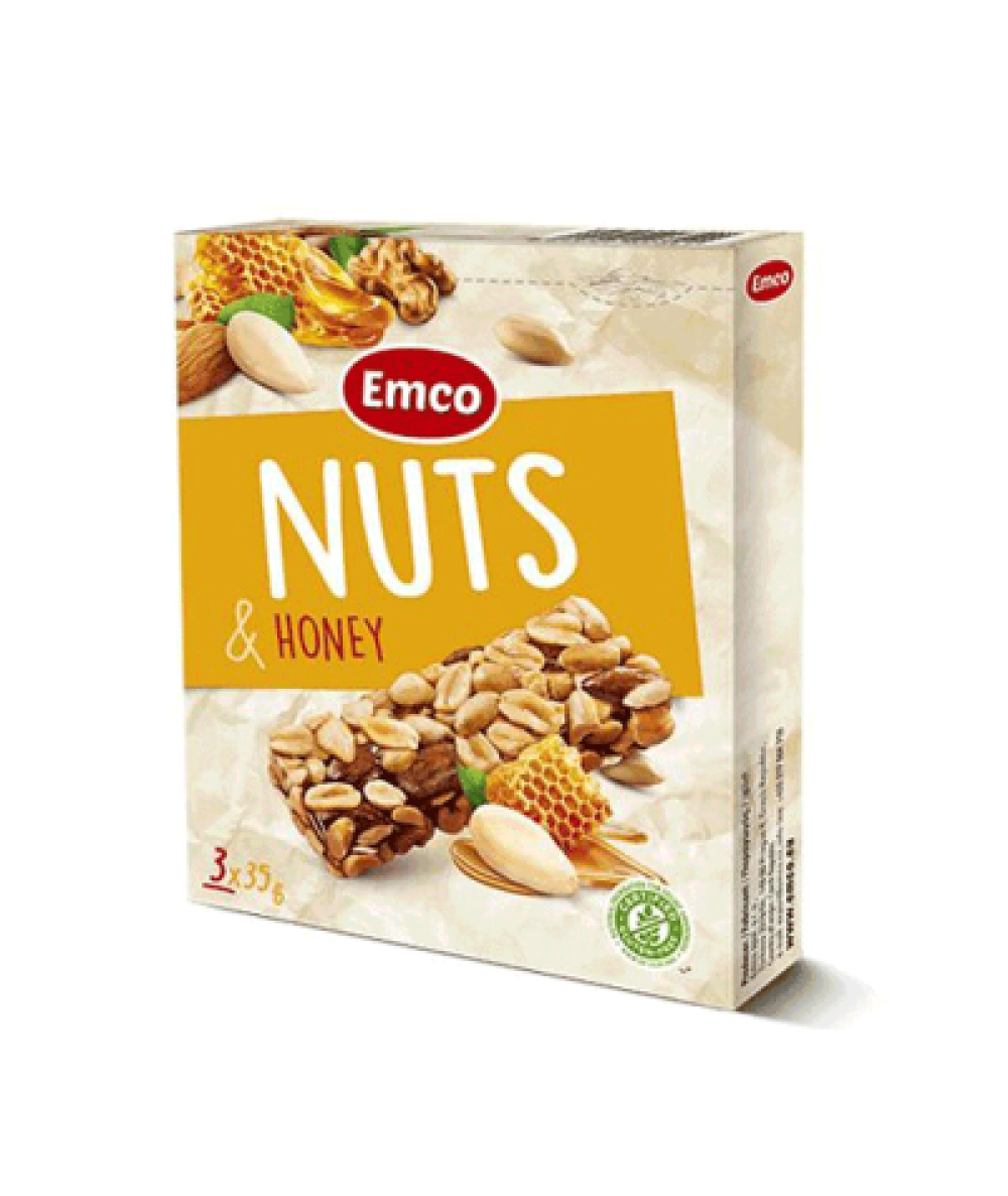 EMCO MUESLI BARS NUT & HONEY 105G