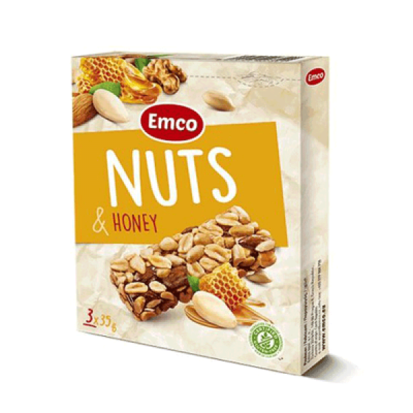 EMCO MUESLI BARS NUT & HONEY 105G