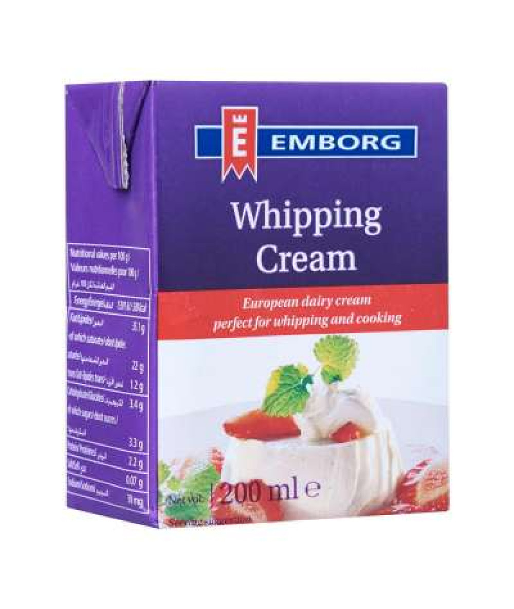 EMBORG UHT WHIPPING CREAM 200ML