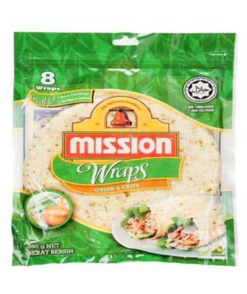 MISSION WRAPS ONION & CHIVES 8'S