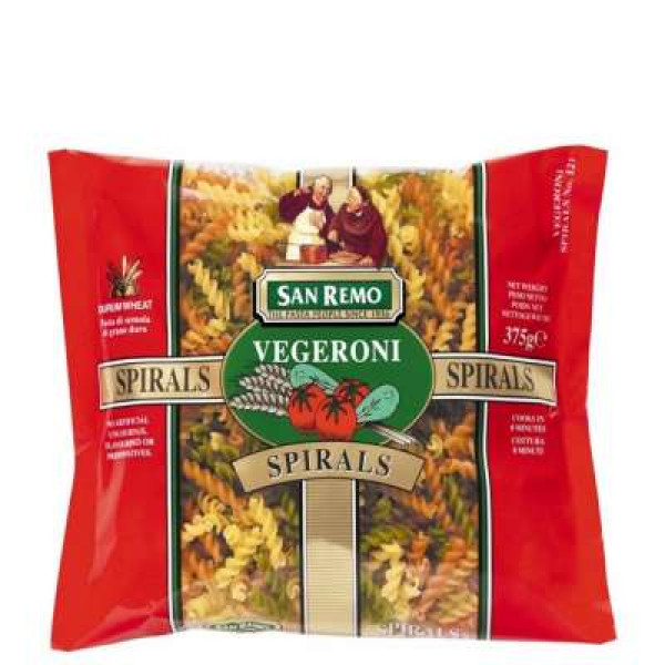 SAN REMO VEGERONI SPIRAL 375G