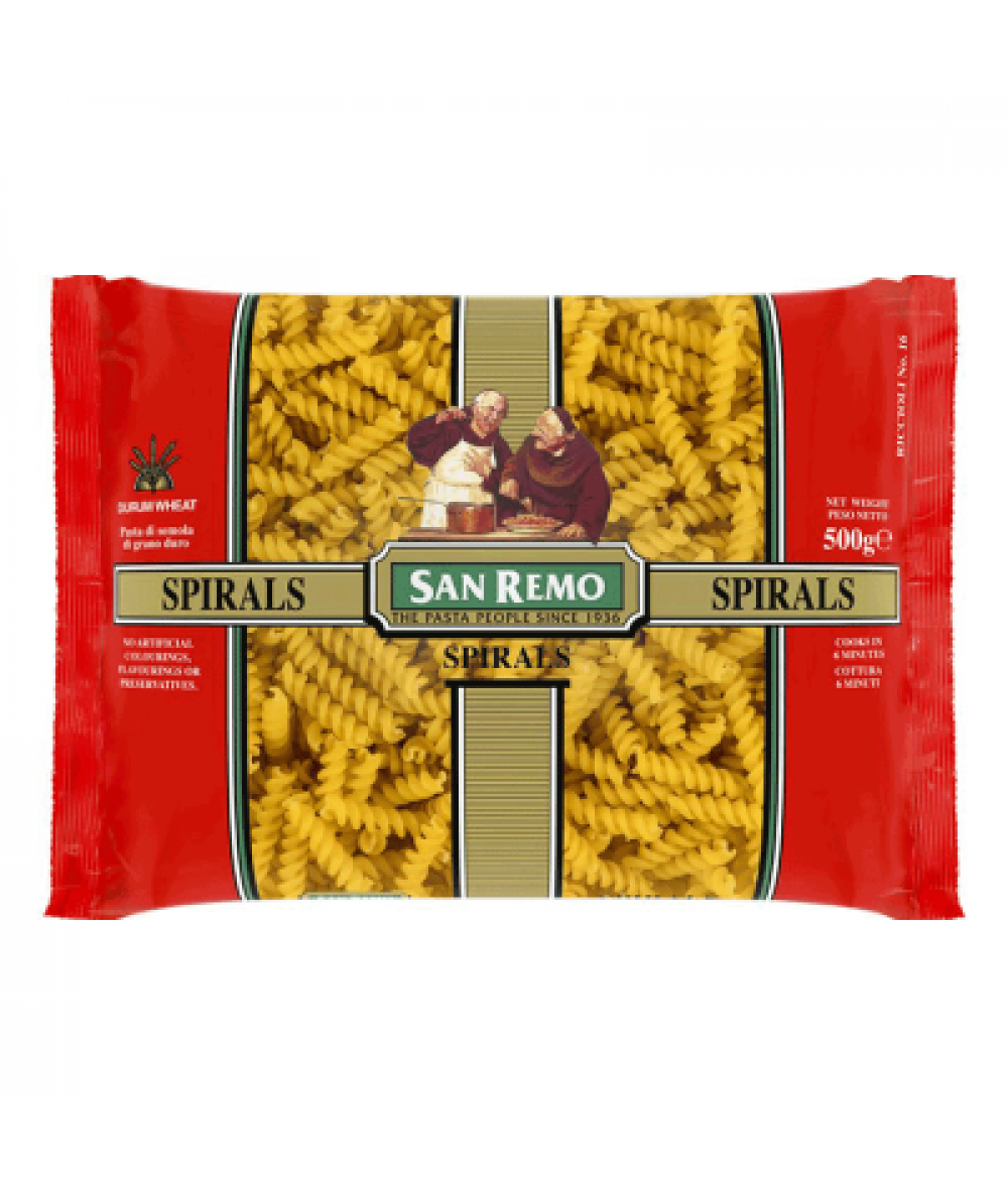 SAN REMO SPIRALS 500G