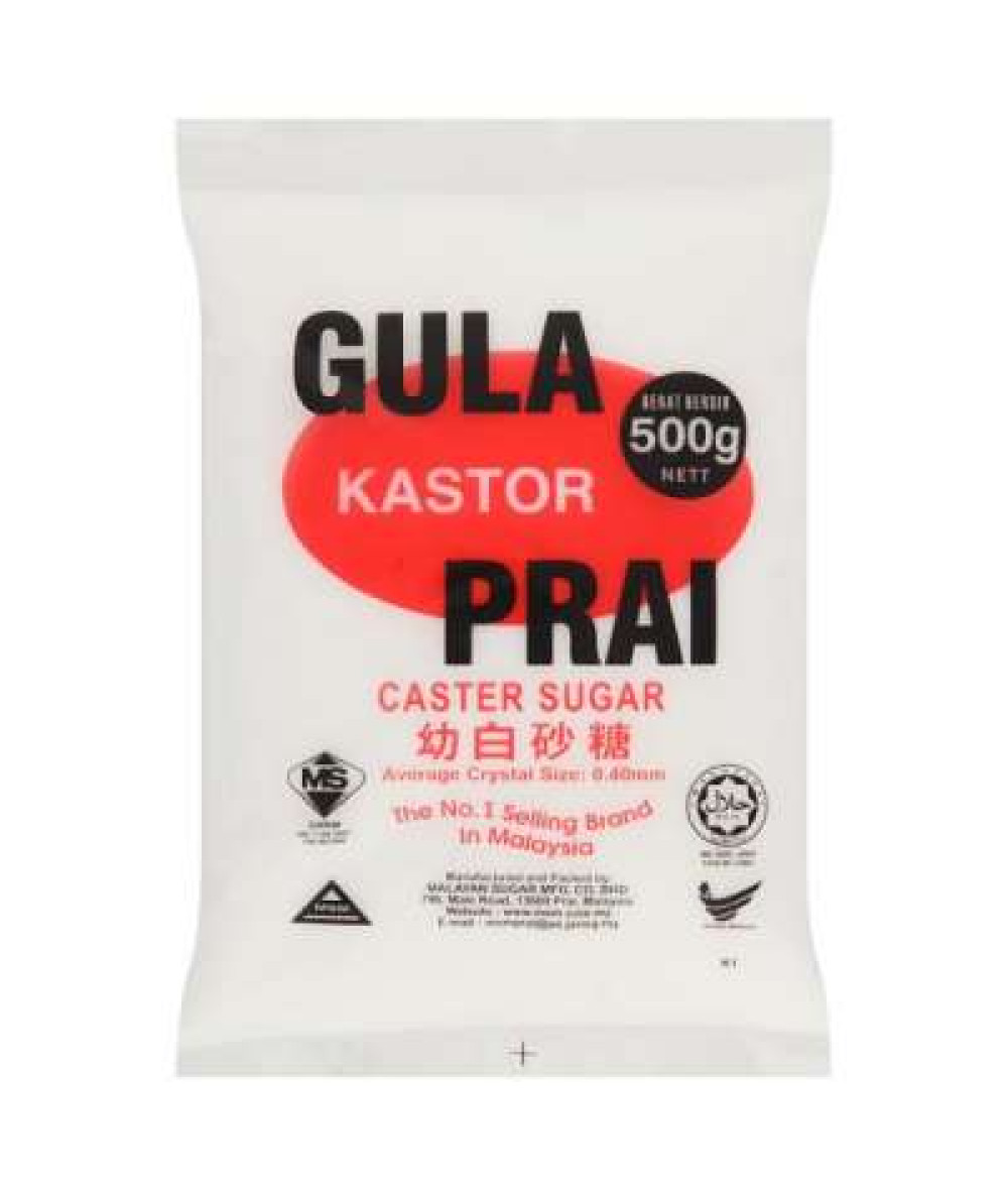 GULA PRAI CASTER SUGAR ( GULA KASTOR ) 500G