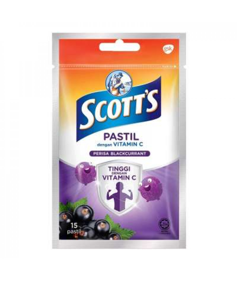 SCOTTS VIT-C BLACKCURRANT PASTILLE 30G