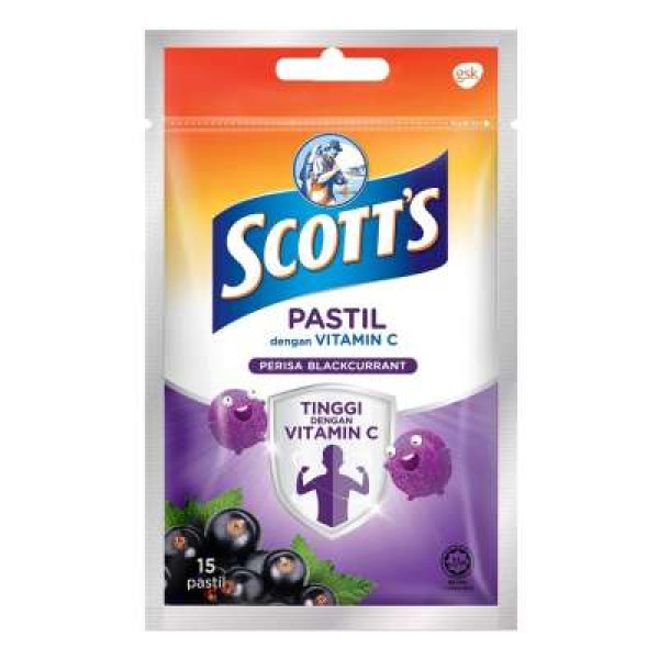 SCOTTS VIT-C BLACKCURRANT PASTILLE 30G