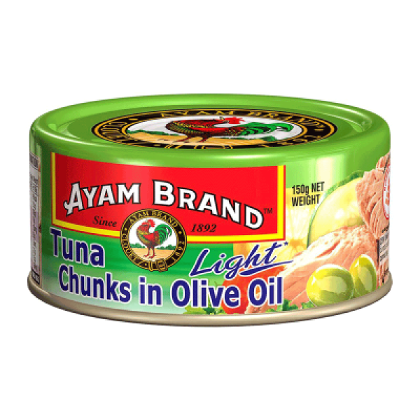 AYAM BRAND TUNA - CHUNKS OLIVE IN OIL 150GM