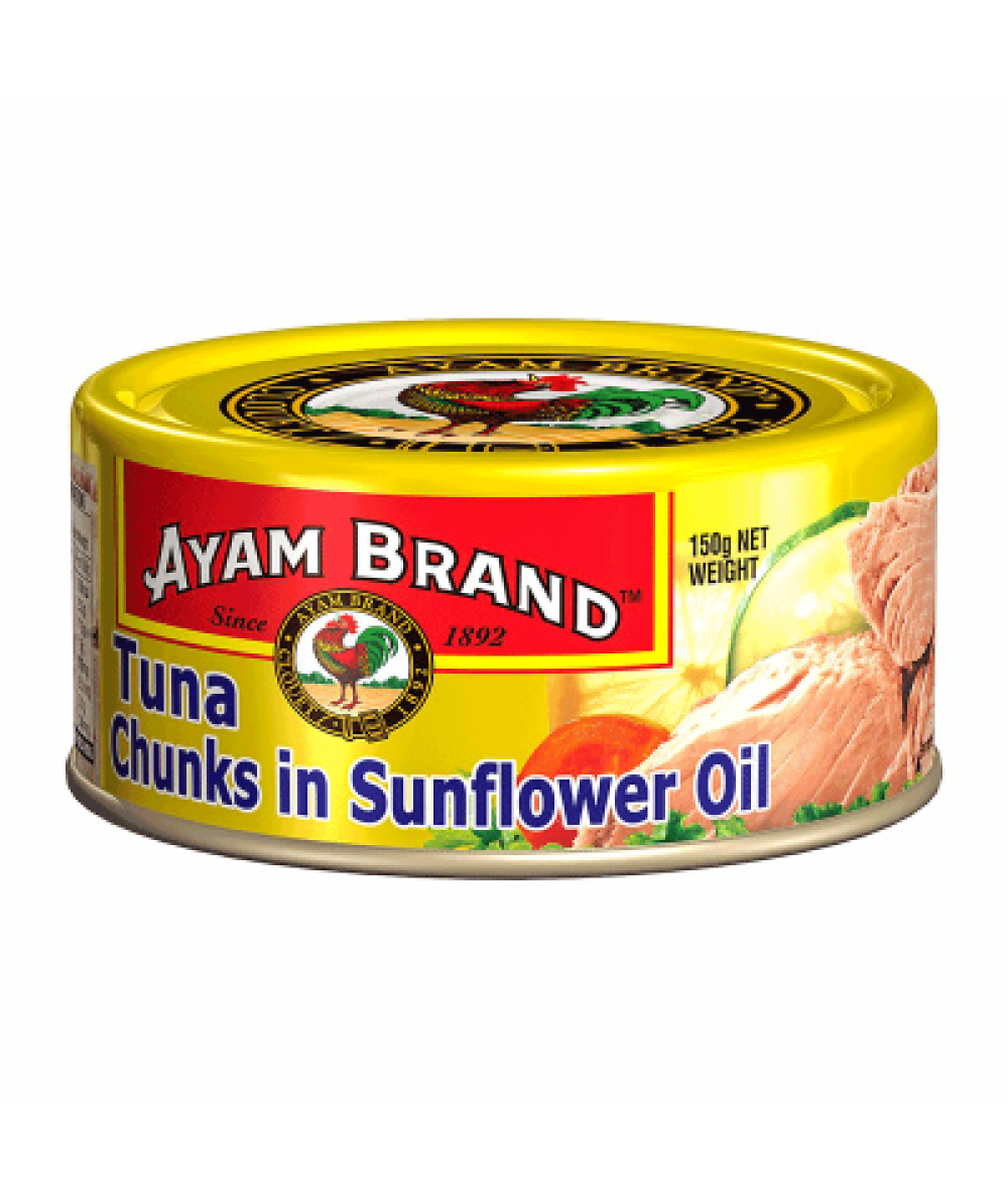 AYAM BRAND TUNA - CHUNKS SUNFLOWER OIL 150GM