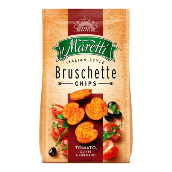 BRUSCHETTE MARETTI TOMATO,OLIVES & OREGANO 70G