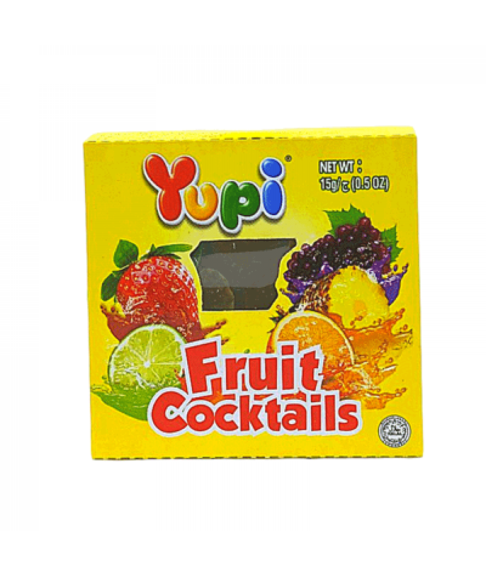 YUPI MINI FRUIT COCKTAIL 15G