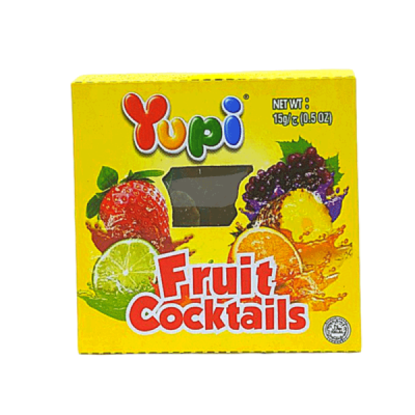 YUPI MINI FRUIT COCKTAIL 15G