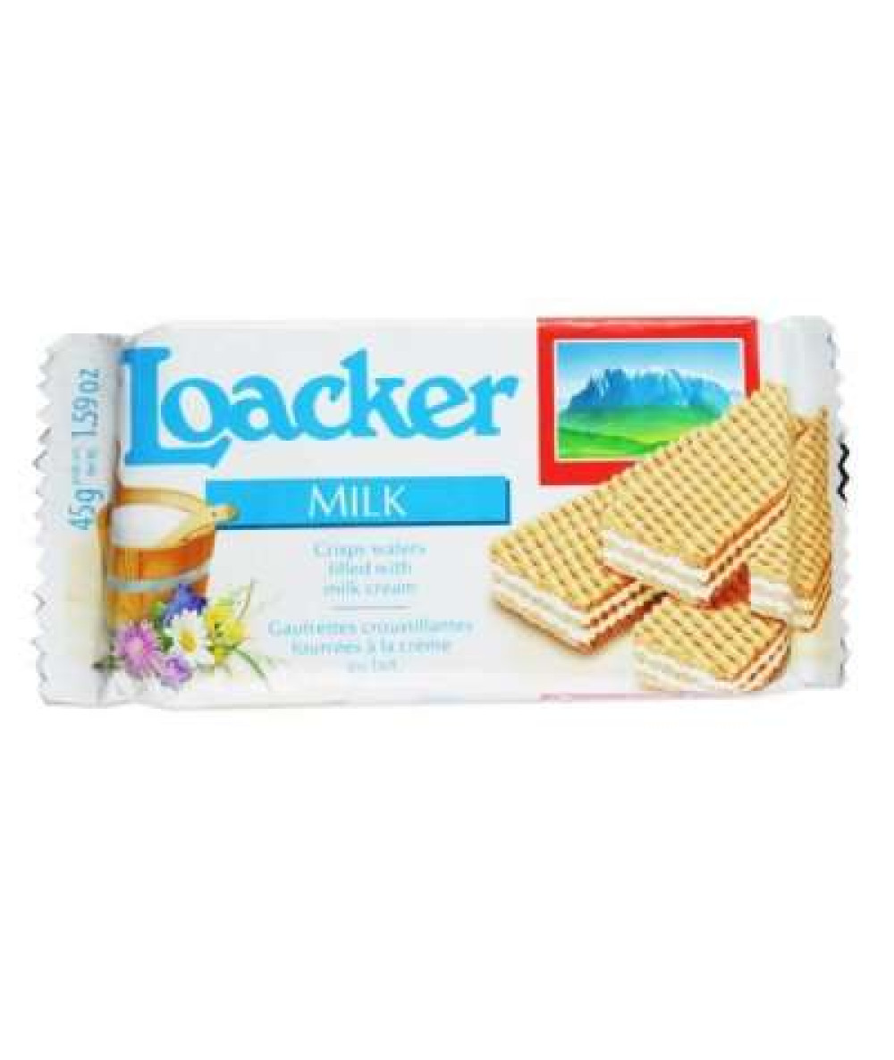 LOACKER WAFER MILK 45GM