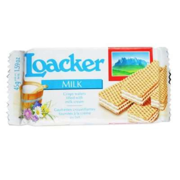 LOACKER WAFER MILK 45GM