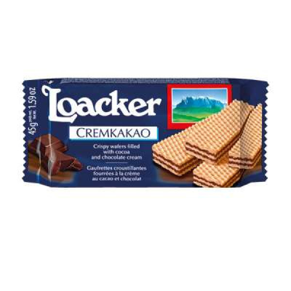 LOACKER WAFER CREAM KAKAO 45GM