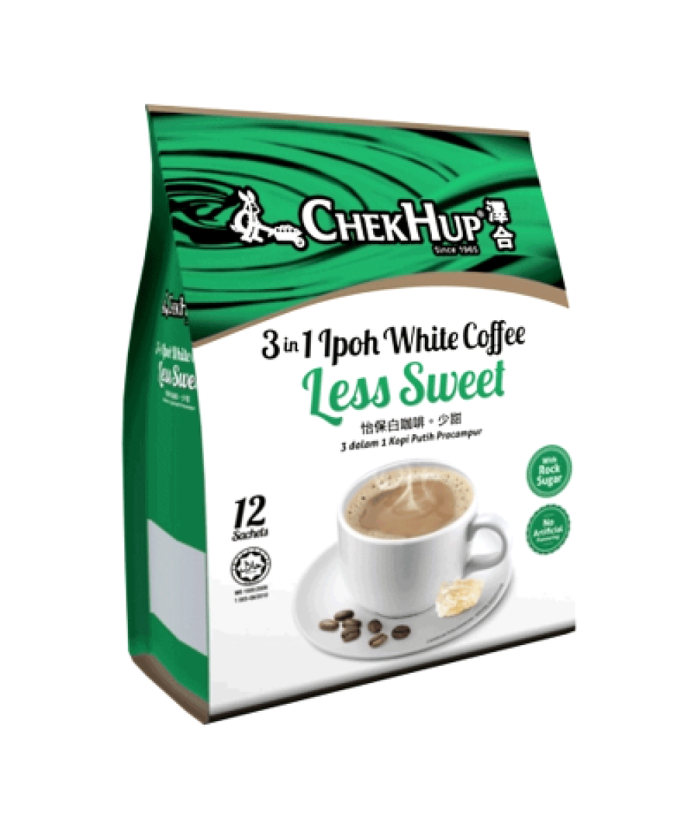 CHEKHUP 12S 3 IN 1 LESS SWEET WHITE COFFEE 1X20