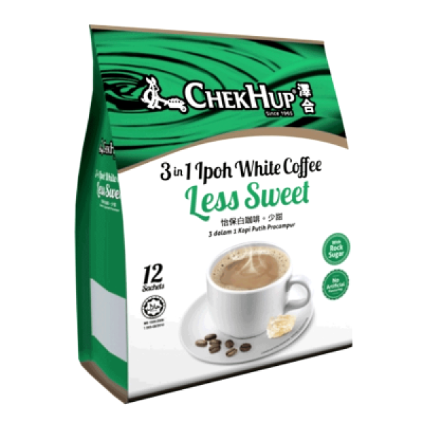 CHEKHUP 12S 3 IN 1 LESS SWEET WHITE COFFEE 1X20