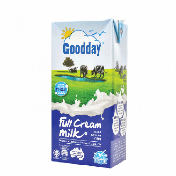 GOODDAY PASTEURISED MILK FULL CREAM MILK 1L