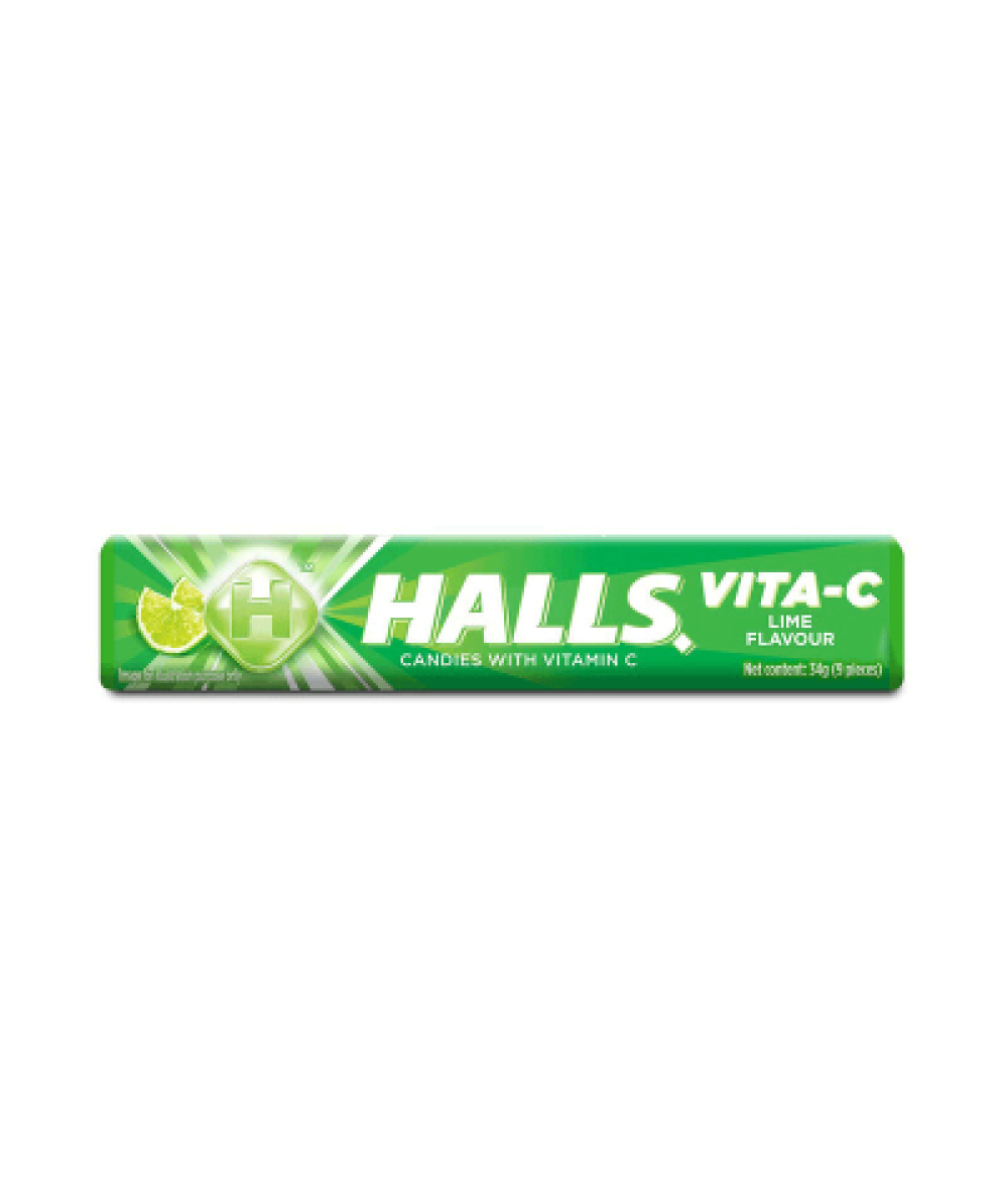 HALLS VITAMIN C LIME 34G