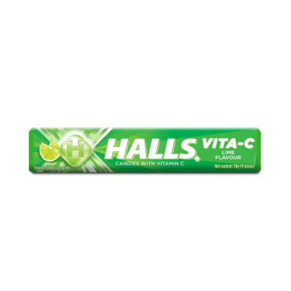 HALLS VITAMIN C LIME 34G