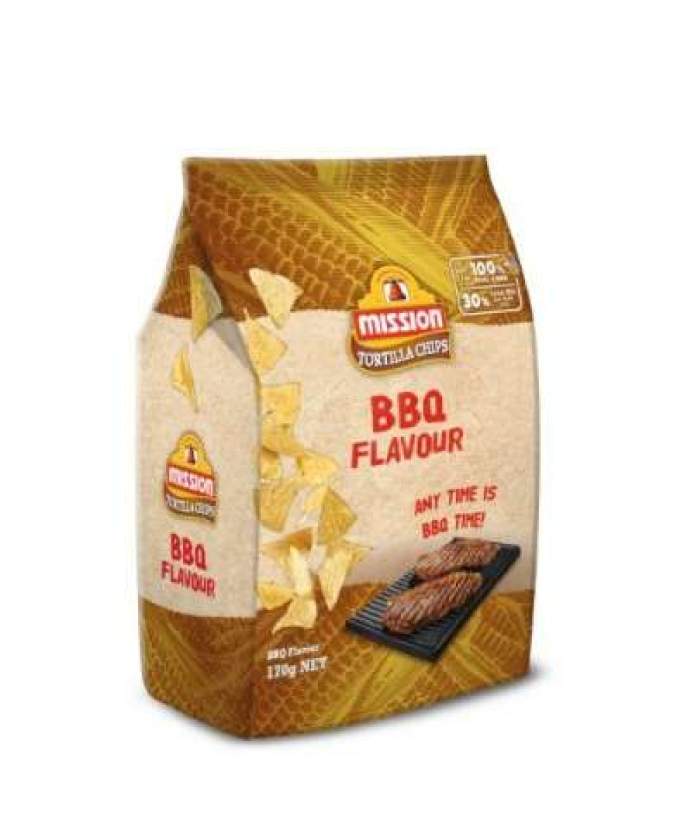 MISSION TORTILLA CHIPS BBQ 170G