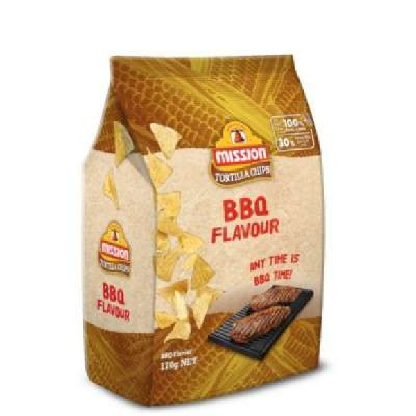 MISSION TORTILLA CHIPS BBQ 170G