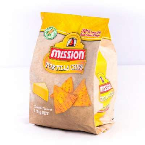 MISSION TORTILLA CHIPS CHEESE 170G