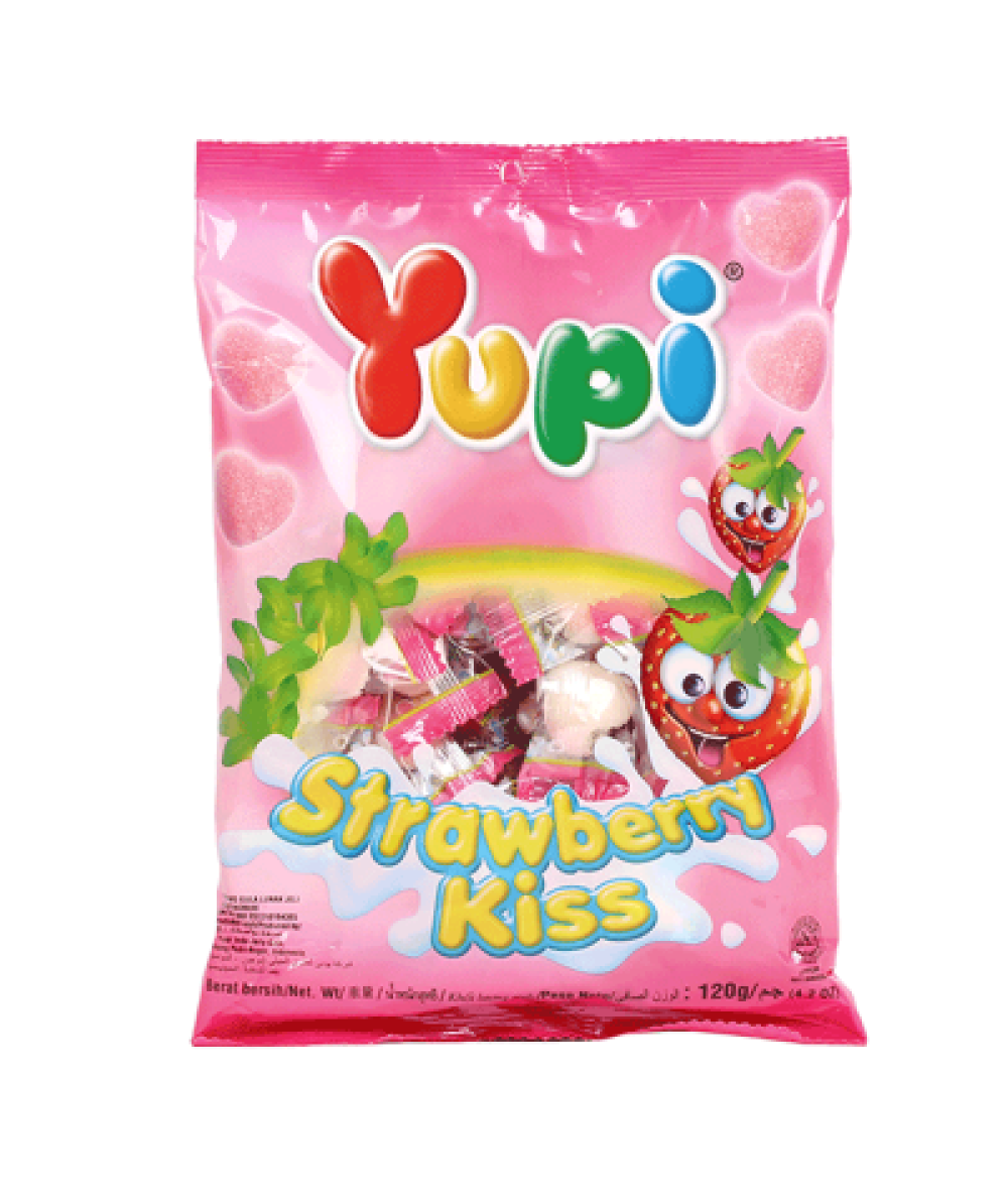 YUPI STRAWBERRY KISS 120G