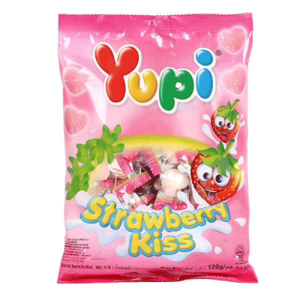 YUPI STRAWBERRY KISS 120G