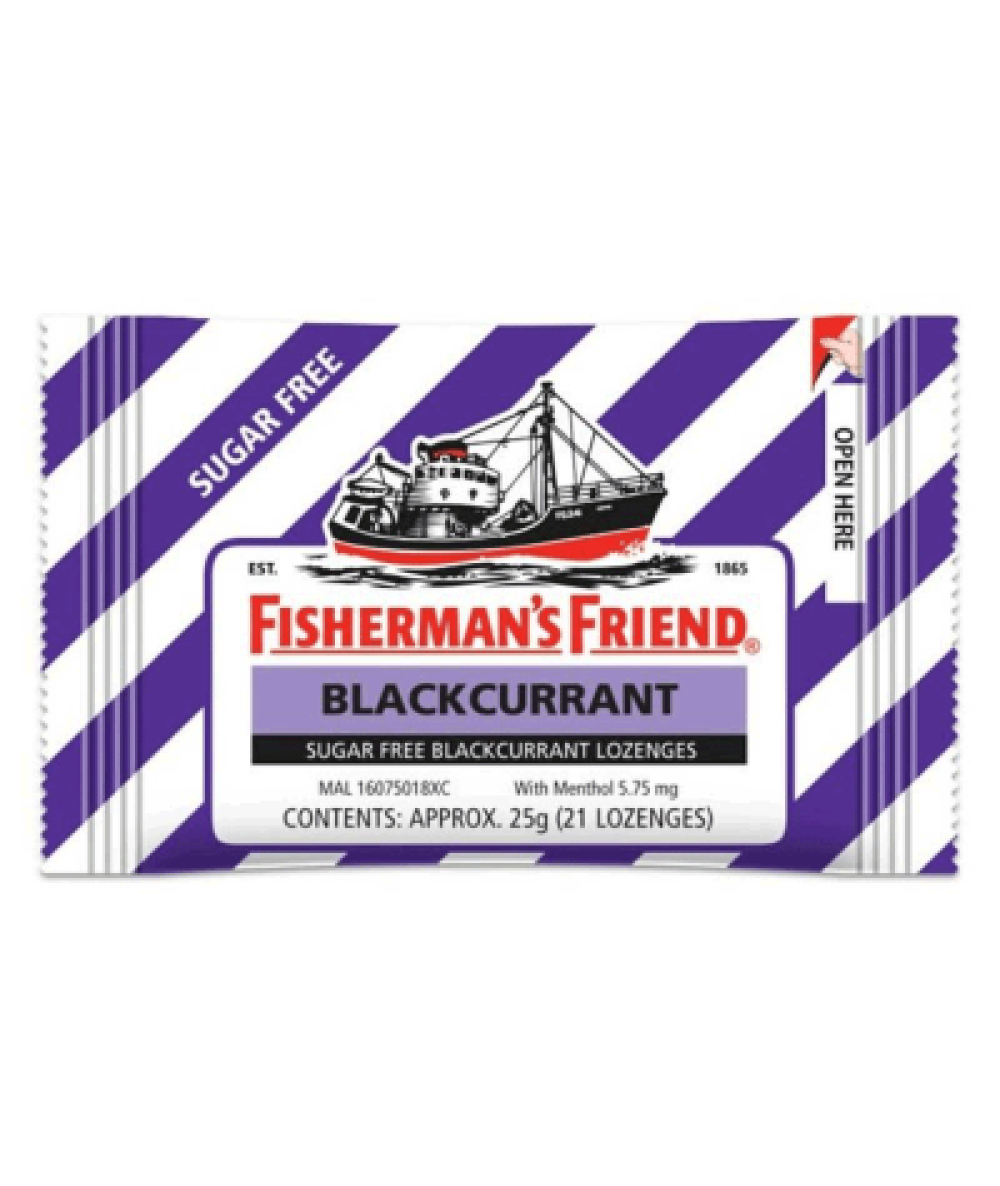 FISHERMAN'S SUGAR FREE BLACKCURRANT 25G