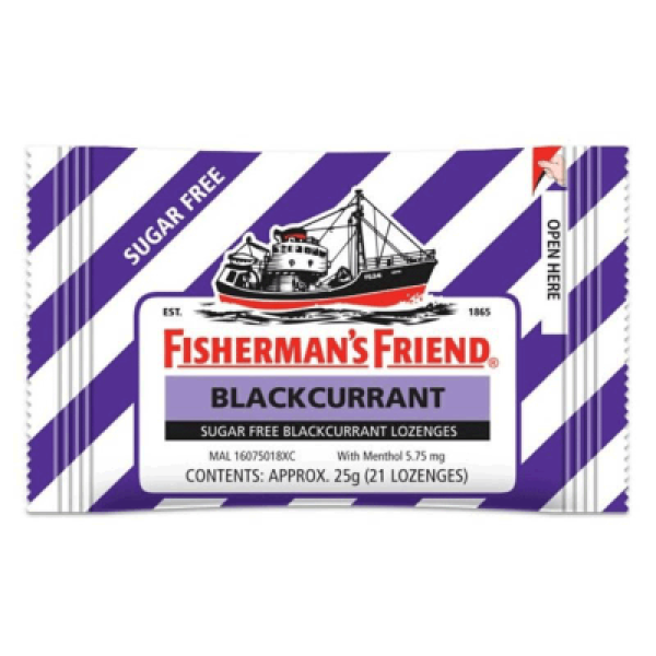 FISHERMAN'S SUGAR FREE BLACKCURRANT 25G