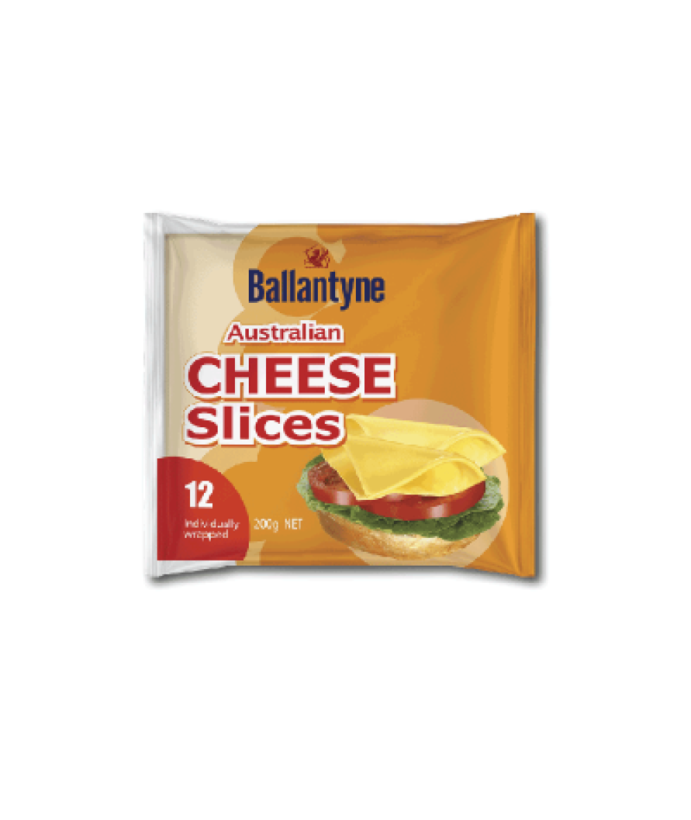 BALLANTYNE AUS CHEESE SLICE (12PCS)