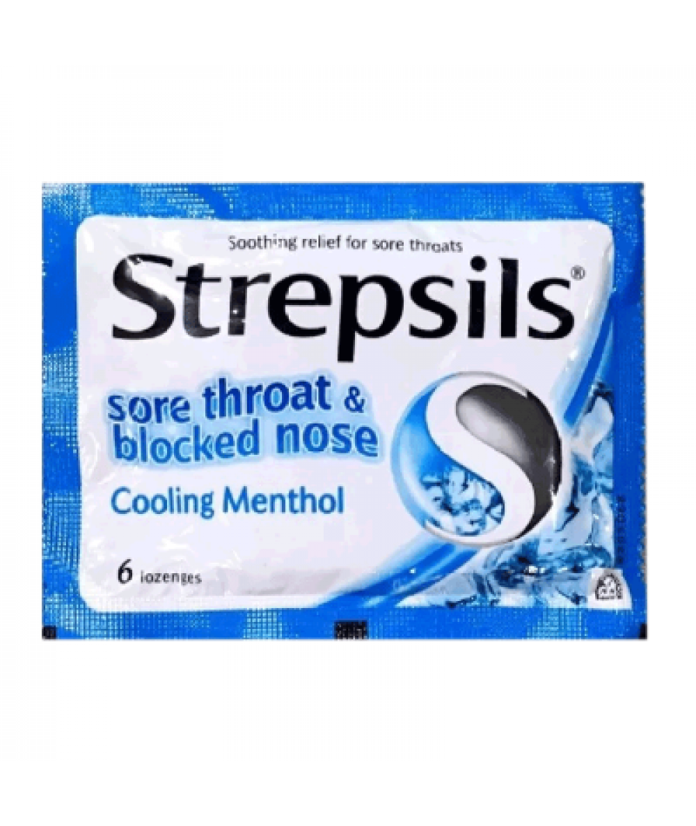 STREPSILS COOLING MENTHOL LOZENGES 6S