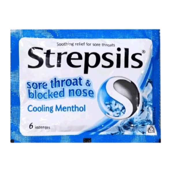 STREPSILS COOLING MENTHOL LOZENGES 6S