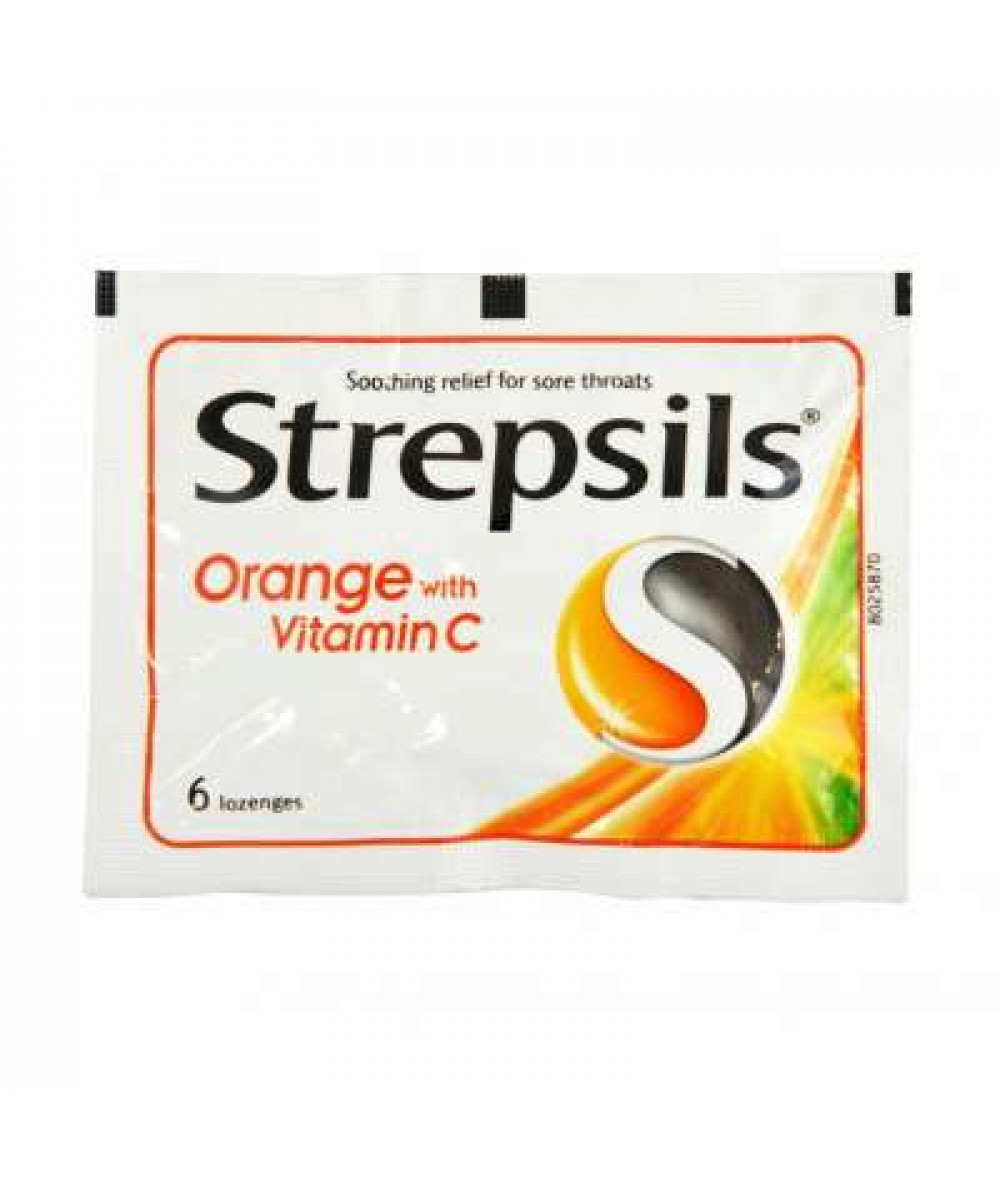 STREPSILS ORANGE WITH VITAMIC C LOZENGES 6S