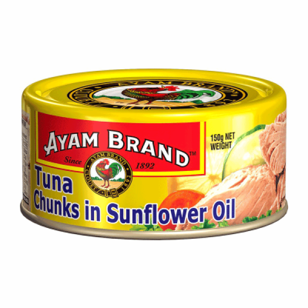 AYAM BRAND TUNA - FLAKES SUNFLOWER OIL 150GM