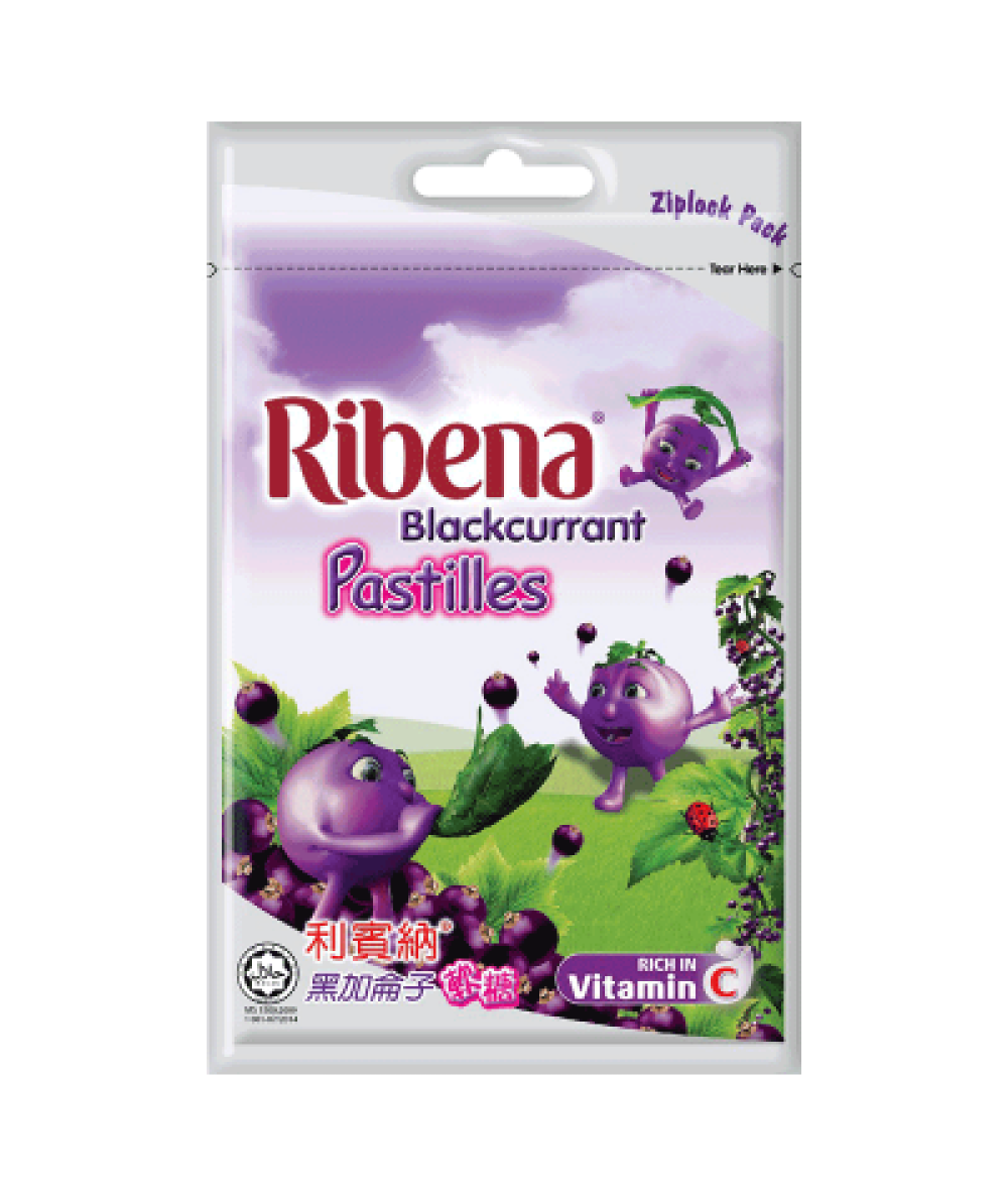 RIBENA ZIPLOCK PASTILLES MIX BERRIES 40G